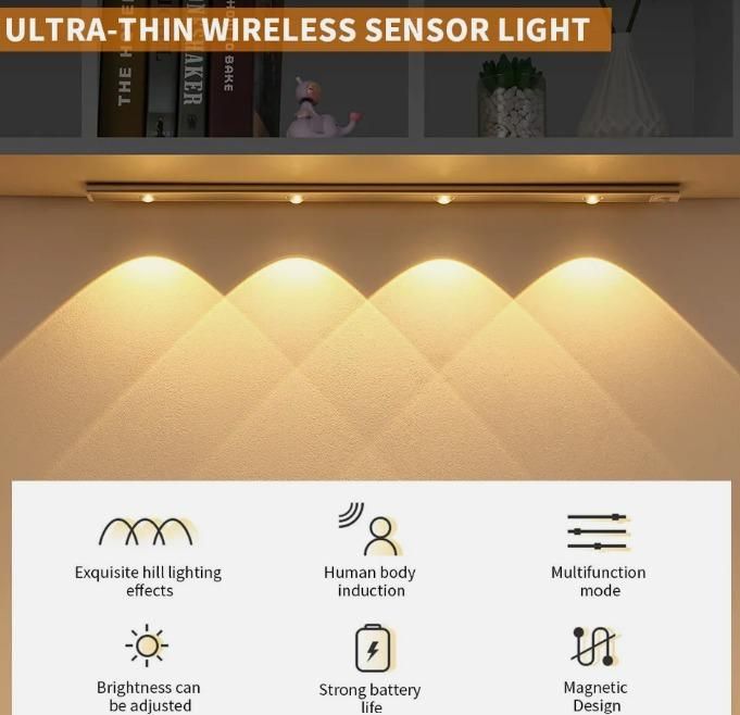 Led Pir Motion Sensor Cabinet With Usb Rechargeble