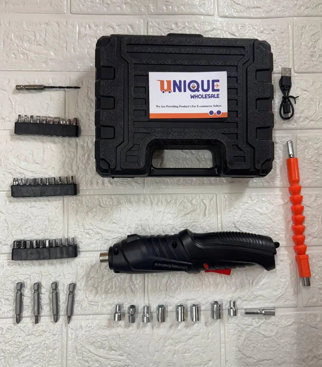 Metal Electric Screwdriver With 47 Pcs Screwdriver Bit Set